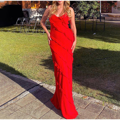 Sofía | Elegante vestido largo con volantes