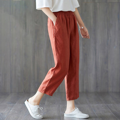 Claudia | Pantalones casuales de mujer tipo cropped para primavera y otoño