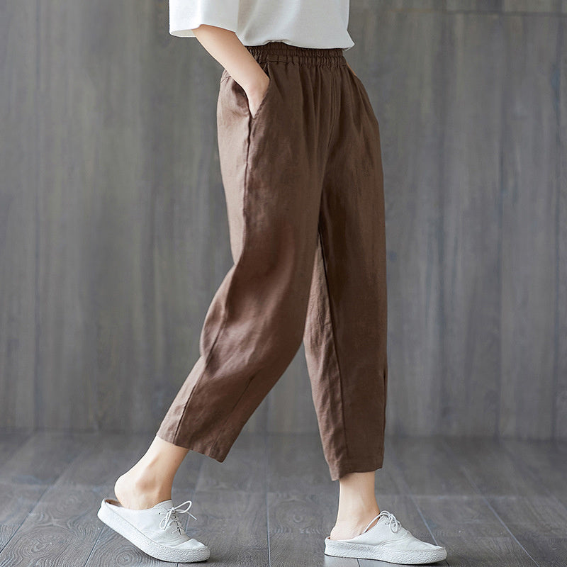 Claudia | Pantalones casuales de mujer tipo cropped para primavera y otoño