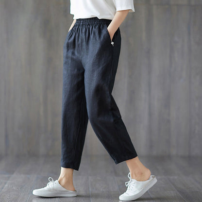Claudia | Pantalones casuales de mujer tipo cropped para primavera y otoño
