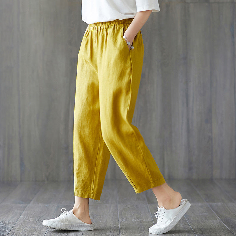 Claudia | Pantalones casuales de mujer tipo cropped para primavera y otoño